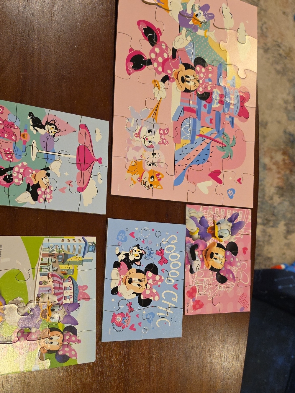 Minnie Mouse Puzzle Cards Set - Pink and Blue